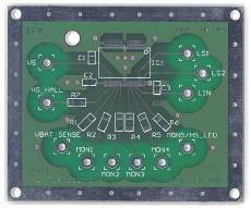 C.4 Layout examples of system level ESD test boards An example of a system level ESD test board with soldered IC used for