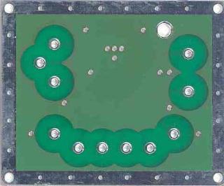 Figure 56: Example of system level ESD test board with soldered IC in top- and bottom layer view Figure 57: Example of system