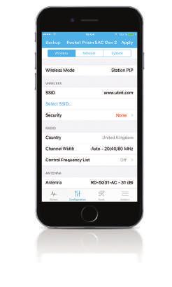 U Mobile allows you to set up, configure, and manage the Rocket Prism 5AC Gen 2 and offers various configuration options once you re connected or logged in.