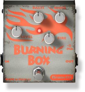 It is definitely the Queen s Brian May tone. Brunetti Burning Box Burning Box is the Brunetti high-gain distortion stomp box. It is intended to deliver gain and distortion levels to the utmost.