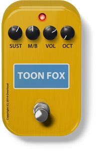 EFFECTS TOON FOX It roars with full-bodied fury on even the most conservative settings, and with the Volume and Sustain knobs cranked the amount of gain is truly scary.