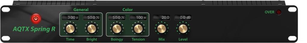 EFFECTS AQTX Spring Rev The AQTX Spring Reverb is modeled after one of the most famous spring reverbs in the world.