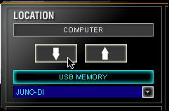 from your computer to the USB stick, as shown here. When the JUNO-Di asks if you re sure, click OK.