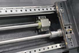 High precision built-in spindle The main and sub-spindle module are equipped with cylindrical roller bearings which are better than angular contact bearings.