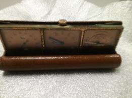 William Greenshields Collection Leather Travel Clock with W.