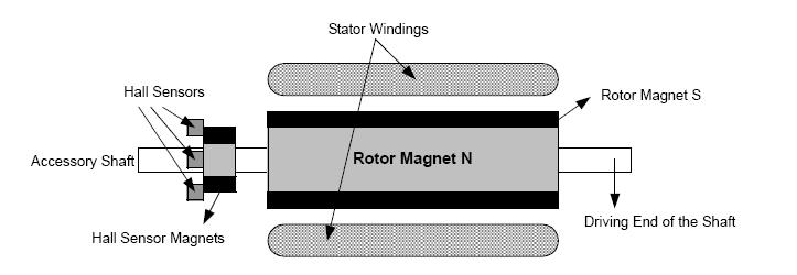 create the rotor flux and the energized stator windings create electromagnet poles. The rotor (equivalent to a bar magnet) is attracted by the energized stator phase.