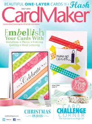 CardMaker is the first magazine of its kind, bringing artful and inspiring designs to crafters who create greeting cards for all occasions.