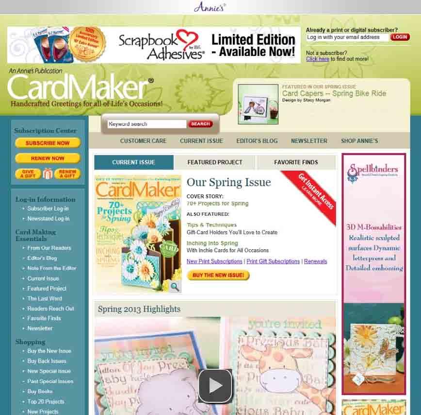 our online community where card makers find crops, blogs, inspiration and ideas!