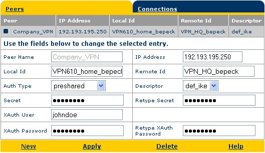 3 The SpeedTouch 610 Web Interface IPSEC Policy To use the IP Security and IPSEC enabled VPN features of the SpeedTouch 610, the IPSec VPN software key must be installed.