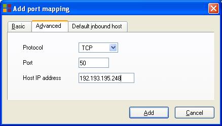 By default, the IP address of the PC from where you are running NAPT Manager will be taken as host IP address.