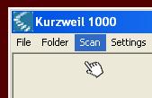 Then, begin typing. Kurzweil speaks the typed letters. Choose File File -> New Q. How do I scan a document using Kurzweil 1000? A.