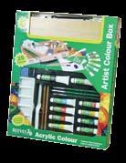 49 Reeves Acrylic Starter Set Perfect set for the beginning artist. Set contains (6) acrylic tubes, (1) pencil, (1) painting board and full instructions.