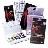 Watercolor & Gouache Sets Watercolor Sets (cont'd) BRUSHES & BRUSH CARE Koi Watercolor Sets The fine artist, the professional and the