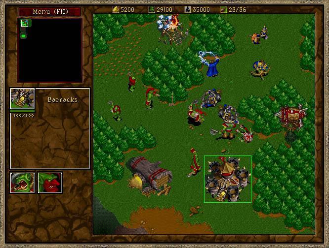 Strategy Games: Artificial Intelligence Screen shot from Warcraft II.