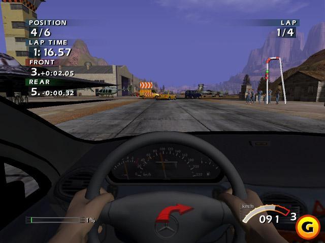 Simulations: Hard-Core vs. Casual Screen shot from World Racing.