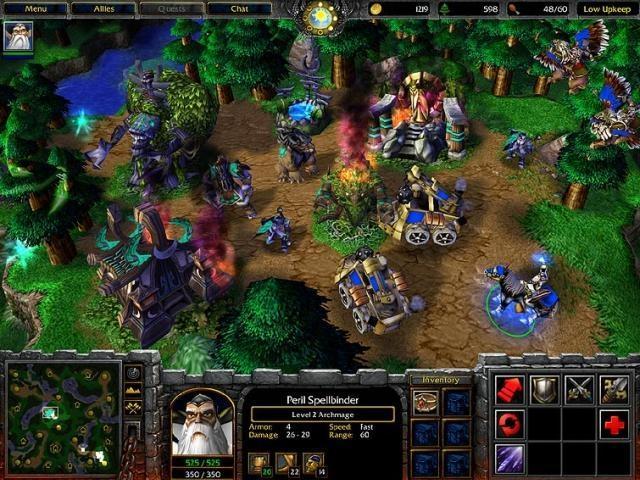 Strategy Games: Teams Screen shot from Warcraft III.