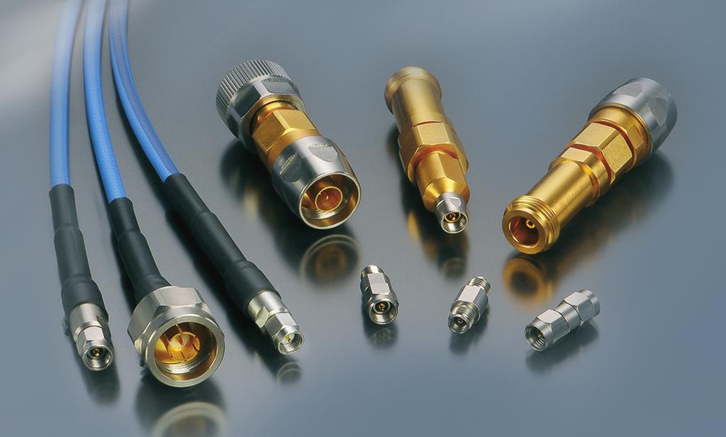 Low insertion loss and VSWR 100% RF tested MIL-STD-348 test interfaces Stainless steel connectors Excellent cable-connector retention Ideally suited for production test stations and engineering labs