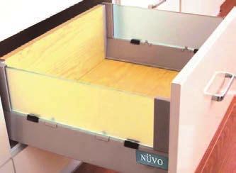NÜVO DRAWER SYSTEMS LOAD CAPACITY: 77LB.