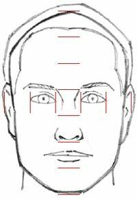 Basic Measurements Using the width of the eye as a unit of measurement, the average head is proportionally five wide by seven high, with one eye width between the