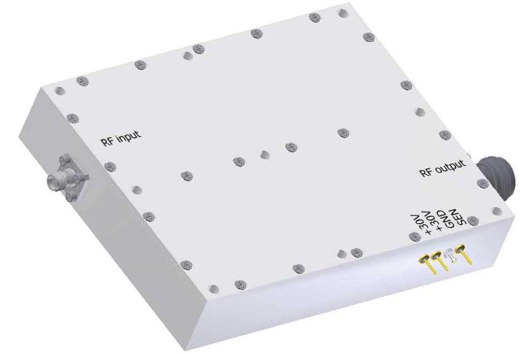 AMT-A0119 0.8 GHz to 3 GHz Broadband High Power Amplifier W P1dB Data Sheet Features 0.8 GHz to 3GHz Frequency Range Class AB, High Linearity Gain db min 55 db Typical Gain Flatness < ± 1.