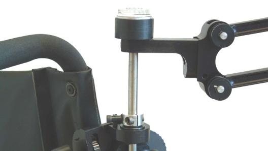 If the mount is too low: The Mobile Arm Support can be raised slightly and secured by lowering the Proximal Shaft Collar on the Proximal Shaft and re-tightening the Clamp Screw.