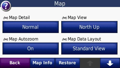Miscellaneous The map orientation can be adjusted in the settings by going