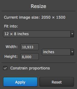 Resizing Images Resizing images allows you reduce an image's file size, prepare pictures for uploading to web albums, which often have a size limit, or prepare web-sized images for blogs and websites.
