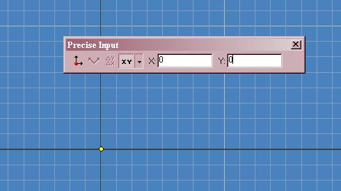Preciise Input and Constructiion Liines 1. Begin a new drawing with the Standard.ipt template file. Be sure the precise input toolbar is active.