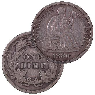 Only about six coins are known between all three years of issue with 1839 being the most common. The type II Proof Seated dime is rare and expensive, but not prohibitively so.