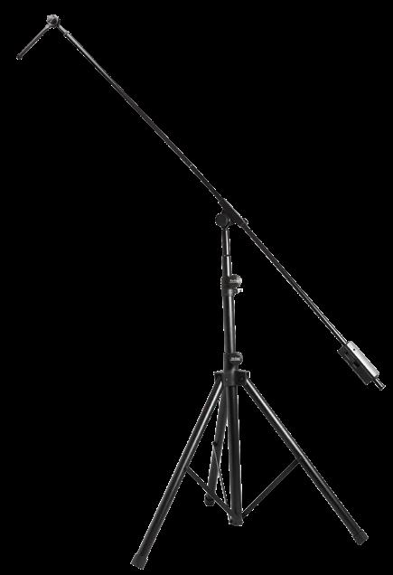 Microphone / STANDS Microphone / STANDS Kick Drum /Amp Mic Stand MS7311B / 12649 Drum/Amp Tripod with Boom MS7411B / 1274 3 Height Adjustment: 18"- 26.5" Boom Length: 17" Base Spread: 6.5" Weight: 7.