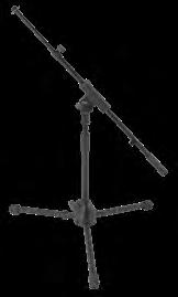 Threading: 5/8" - 27 for mic clips and accessory parts; M20 threading at base Patent Pending Design Boom Length: 19" Base Spread: 26" Height Adjustment: 17"-27" Hex-Base Studio Stand w/ Telescoping