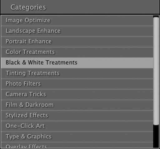 Using PhotoTools. 25 Home > Using PhotoTools > Using the Effects Library > Browsing Categories Browsing Categories You can browse for effects in Category Mode.