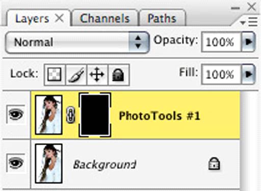 52. Using PhotoTools Home > Using PhotoTools > Using the Masking Tools > Adding Layer Masks Adding Layer Masks There are two additional controls at the bottom of the Masking palette that allow you to