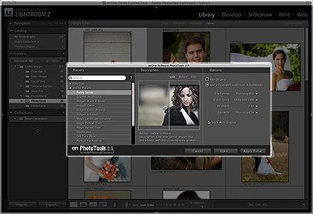 Using PhotoTools. 57 Home > Using PhotoTools > Photoshop Lightroom Use Photoshop Lightroom Use PhotoTools 2.6 can now be accessed inside of Adobe Photoshop Lightroom 2.