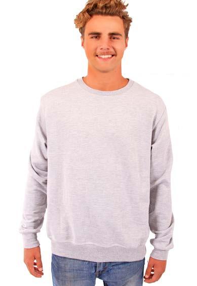 SWEATER unisex crew neck 260gm Manufactured from 100% brushed cotton fleece Rib crew neck with taped neckline for comfort Softer feel and