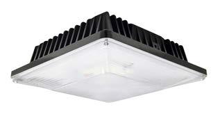 This elegant low-profile LED canopy fixture is ideal for parking garages or other applications using MetalHalide (MH), High-Pressure Sodium (HPS) or High Intensity Discharge (HID) luminaires.