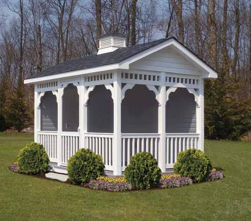 Vinyl Gazebos Featuring a simplistic, four-sided design, the rectangle allows