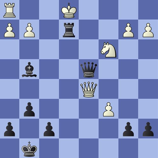 14...Ng4+ 15.fxg4 Bxd4 16.Rxd4 Qxd4 17.Qd5 Rivalry! [17.Qa4 Re2+ 18.Kxe2 Bxg4+ 19.Ke1 Re8+ 20.Be2 Rxe2+] 17...Re2+ 18.Kxe2 Bxg4+ 19.Ke1 Re8+ 20.Be2 Rxe2+ Topalov (gray jacket) and Kramnik refuse to acknowledge each other!