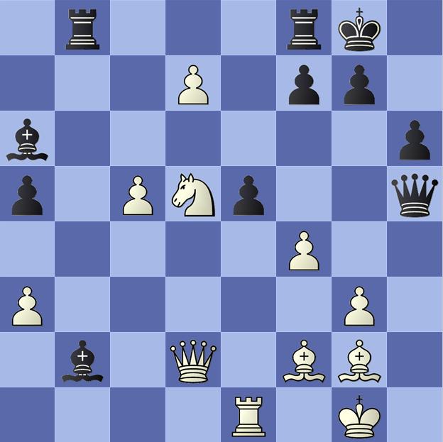 a3 Ba6 13.Qc2 Nh5 14.Bd2 Nhf6 15.Bf4 Nh5 16.Bd2 Nhf6 17.Rfe1 Clearly neither of these rivals wants a draw, this is simply professional posturing to gain time on the clock. 17...Bc4 18.
