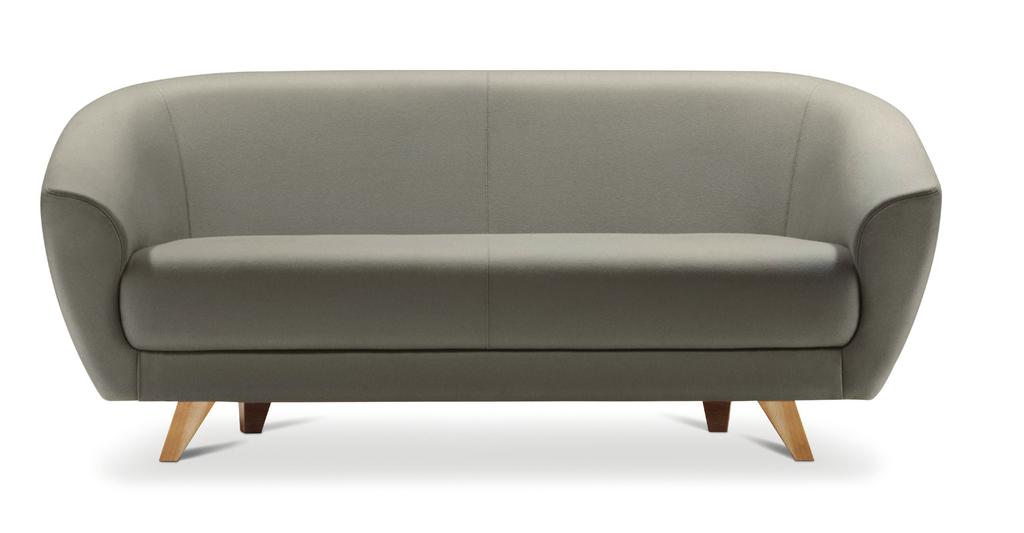 05 A comfortable addition to the family, this sofa features the same distinctive curved lines of the chairs.