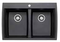 Dual Mount ranite Composite Sinks Available in Black (BL), Brown (BR) or rey (R) 33 x 22