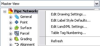 Table Tag Renumbering In AutoCAD Civil 3D, table tag control is maintained through the Toolspace Prospector tab.