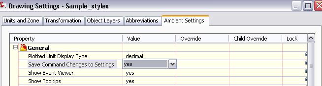 Figure 12: Use command settings to set default styles OR 1 On the Toolspace Settings tab, right-click any object collection. Click Edit Feature Settings.