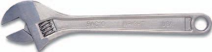 This wrench exerts its greatest strength when hand pressure is applied to the side with the fixed jaw.