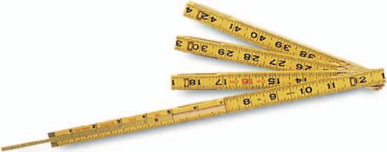 Measuring plumbing runs. Figure 4-4 Folding Rule Carpenter s Pencil A sturdy, thick pencil with a wood casing.