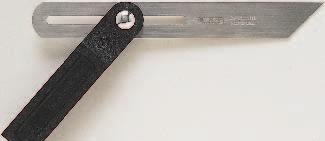 Roughly leveling or plumbing a surface. Figure 4-8 Sliding T-Bevel Sliding T-Bevel A sliding metal blade that can be set at an angle to the handle and then locked into place.