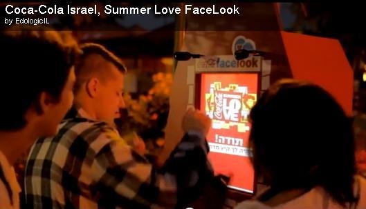 5 CocaCola Summer Love FaceLook Digital Signage Kiosk FaceLook digital signage kiosk integrates people's online experience with their real lives in an intuitive and easy way At any