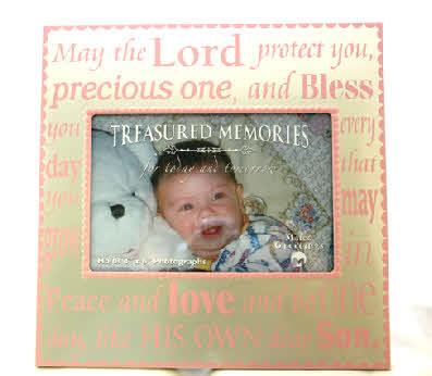 99 BABY SCRIPTURE CUBES White wooden laser cut cubes with pink/blue lettering. 2.