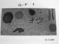 graffiti cleaning (left); coated sample before cleaning