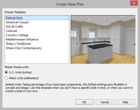 Getting Started 4. The Create New Plan dialog displays next. 5.